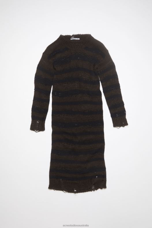 Mohair blend dress Warm Charcoal Grey/Black Acne Studios R66LJ269 Apparel