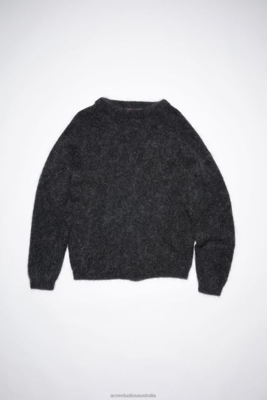 Mohair wool crew neck jumper Anthracite Grey Acne Studios R66LJ425 Apparel