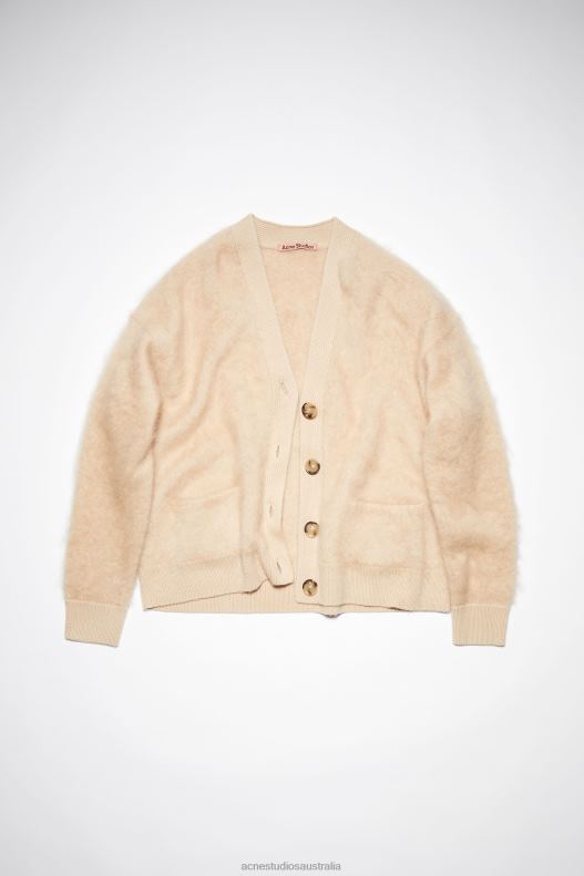 Mohair wool fluffy cardigan Warm Beige Acne Studios R66LJ423 Apparel