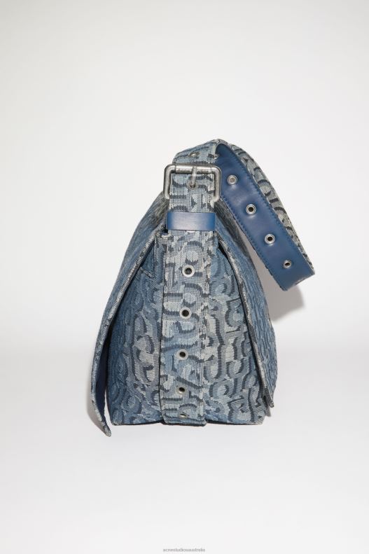 Monogram shoulder bag Runway Show Denim Blue Acne Studios R66LJ557 Accessories