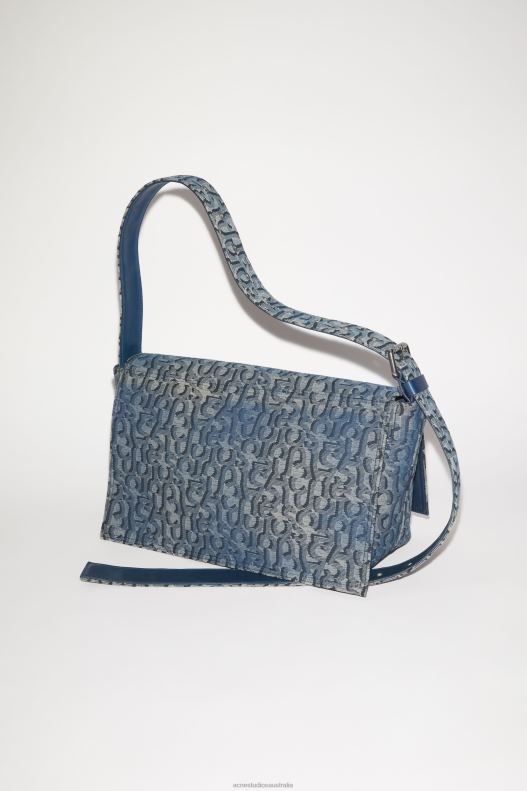 Monogram shoulder bag Runway Show Denim Blue Acne Studios R66LJ557 Accessories