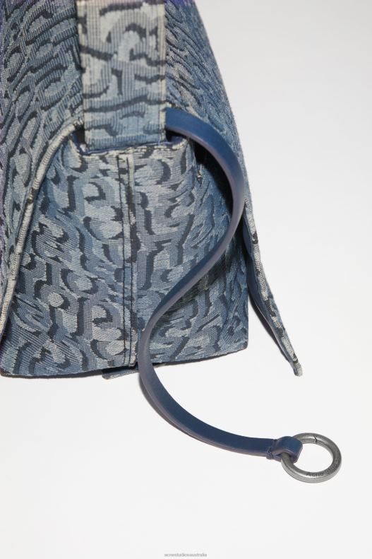 Monogram shoulder bag Runway Show Denim Blue Acne Studios R66LJ557 Accessories