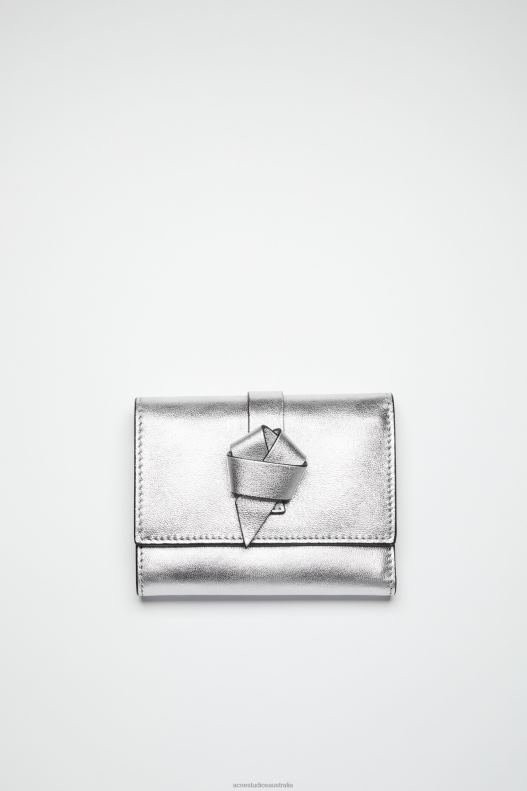 Musubi folded wallet Silver Acne Studios R66LJ688 Accessories