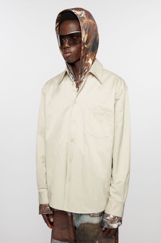 Nylon overshirt Ivory White Acne Studios R66LJ892 Apparel