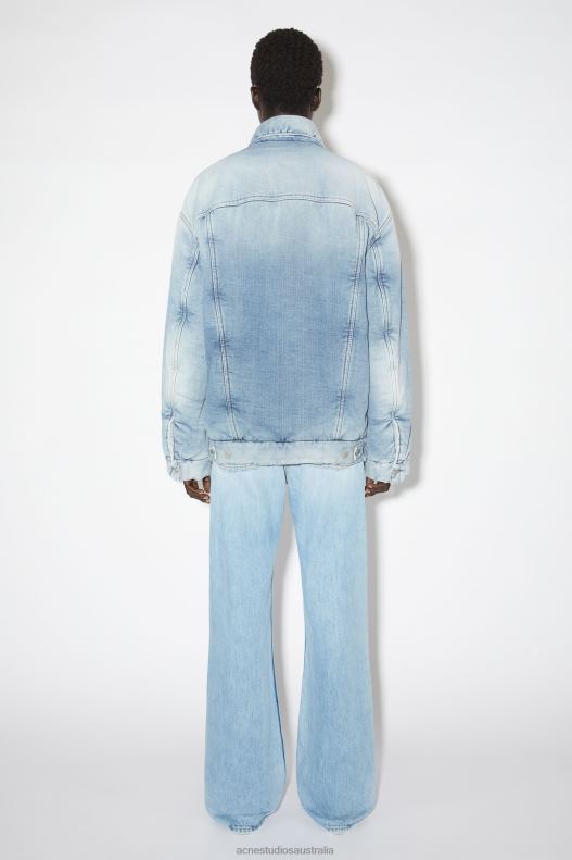 Oversized fit denim jacket Light Blue Acne Studios R66LJ54 Apparel