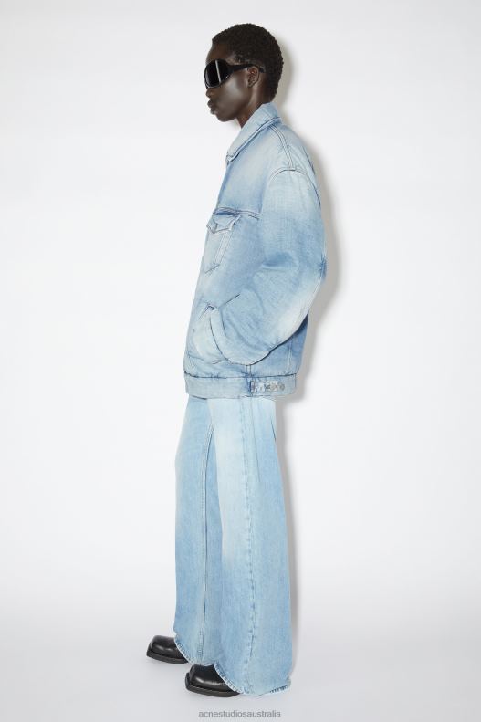 Oversized fit denim jacket Light Blue Acne Studios R66LJ54 Apparel