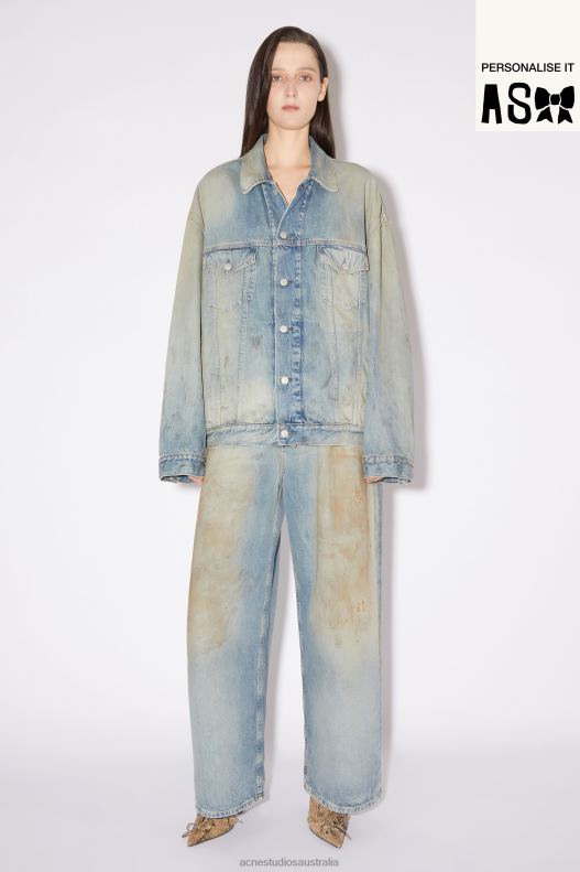 Oversized fit denim jacket Light Blue Acne Studios R66LJ57 Apparel