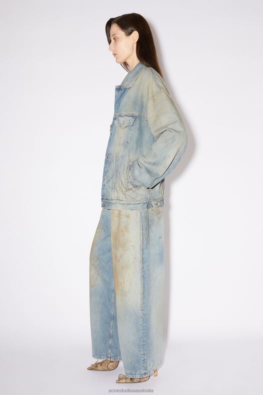 Oversized fit denim jacket Light Blue Acne Studios R66LJ57 Apparel