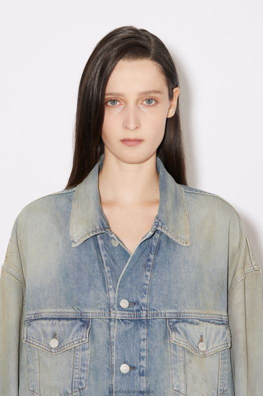 Oversized fit denim jacket Light Blue Acne Studios R66LJ57 Apparel