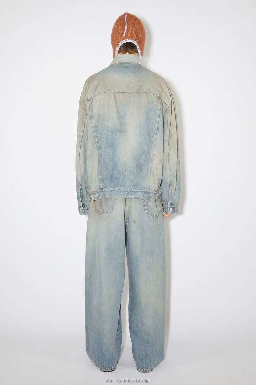 Oversized fit denim jacket Light Blue Acne Studios R66LJ916 Apparel