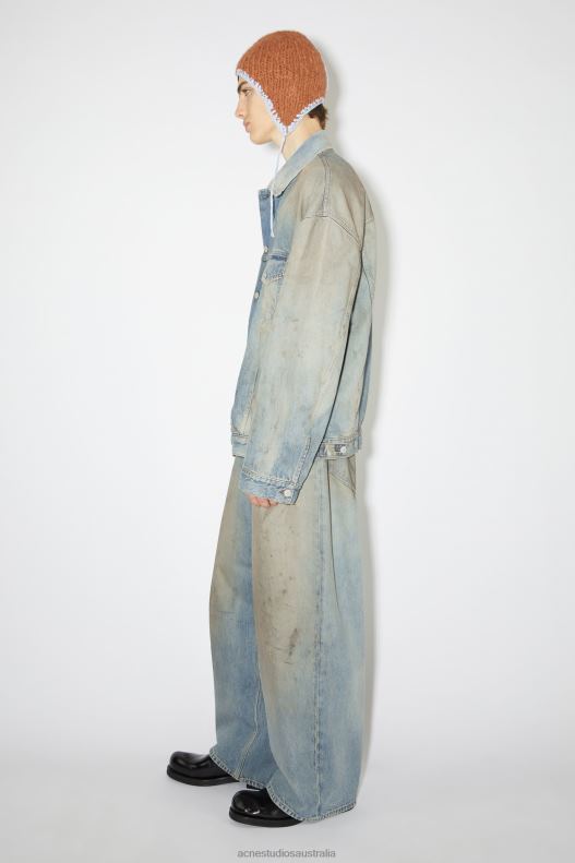 Oversized fit denim jacket Light Blue Acne Studios R66LJ916 Apparel