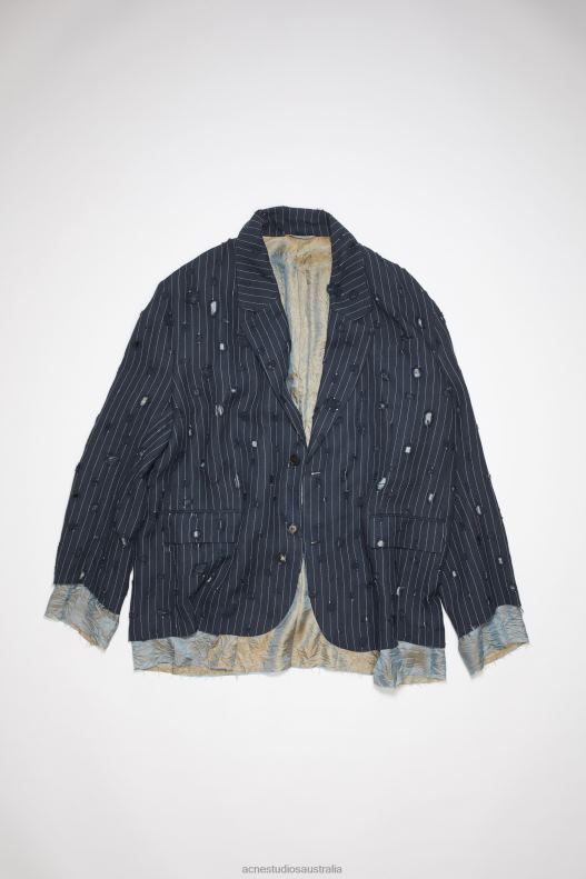 Oversized fit suit jacket Navy Acne Studios R66LJ958 Apparel