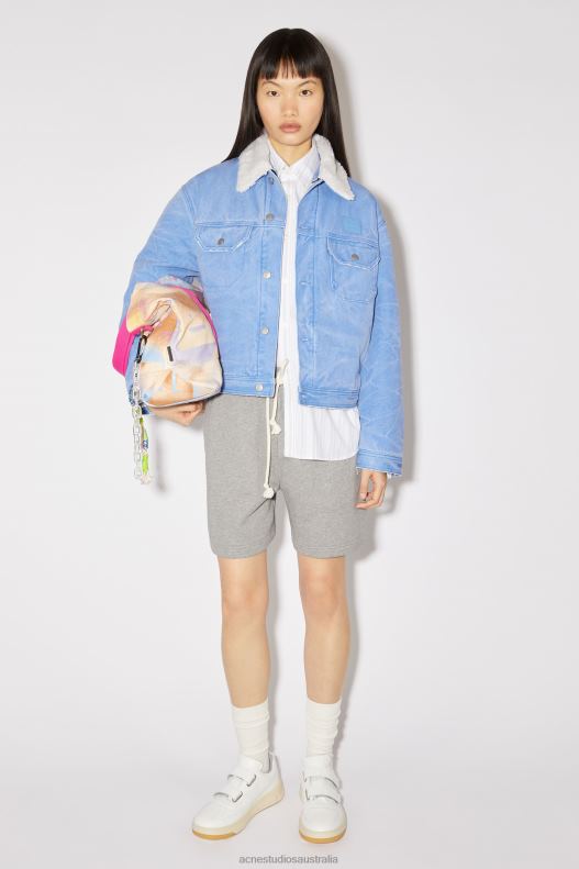 Padded denim jacket Unisex Powder Blue Acne Studios R66LJ27 Apparel