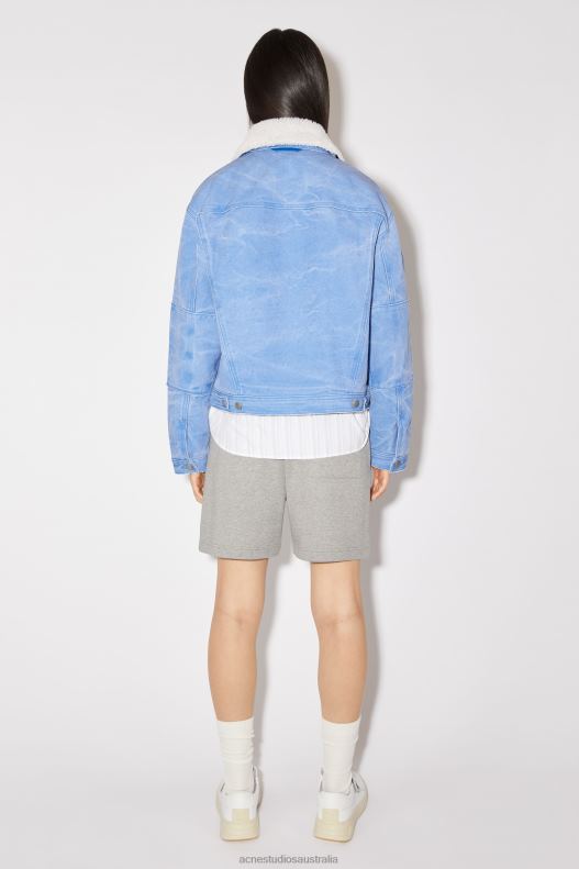 Padded denim jacket Unisex Powder Blue Acne Studios R66LJ27 Apparel