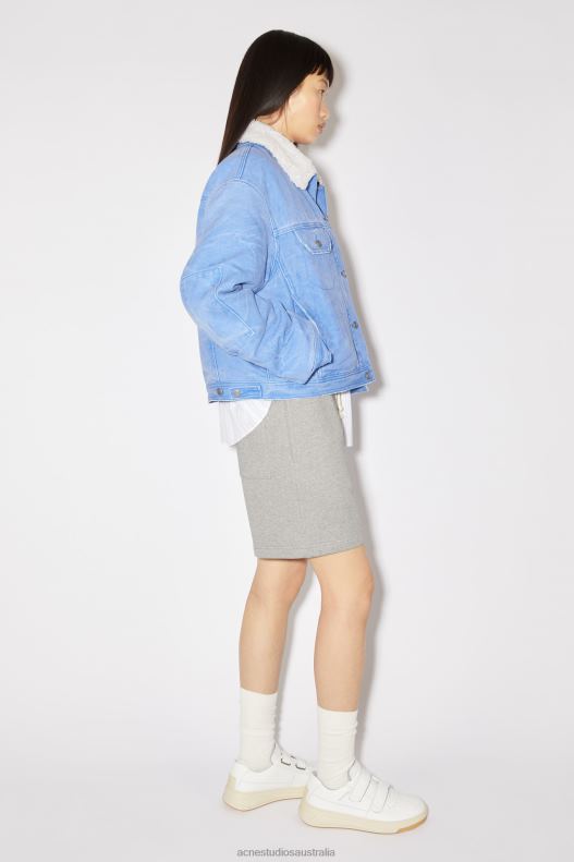 Padded denim jacket Unisex Powder Blue Acne Studios R66LJ27 Apparel