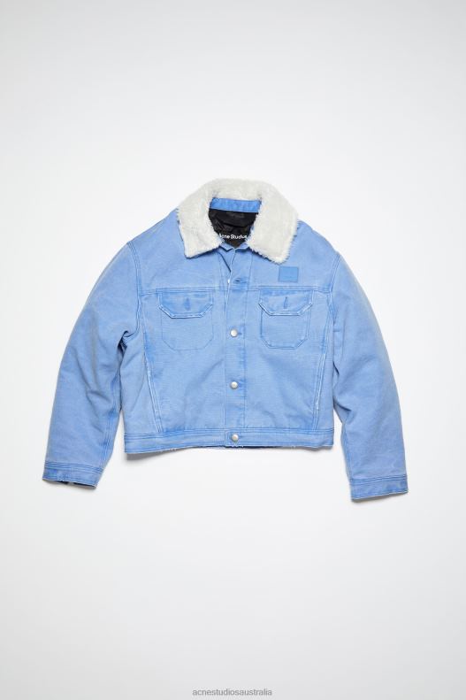 Padded denim jacket Unisex Powder Blue Acne Studios R66LJ27 Apparel