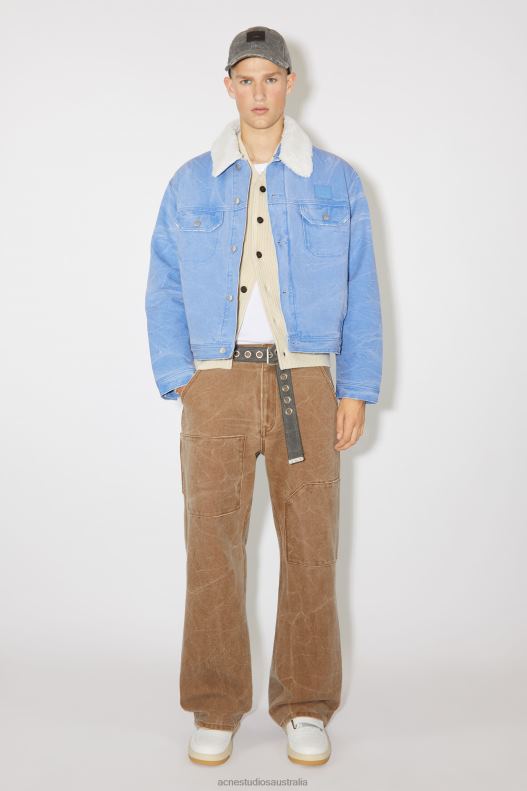 Padded denim jacket Unisex Powder Blue Acne Studios R66LJ905 Apparel