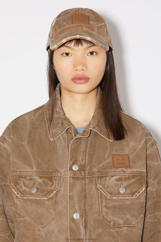 Padded denim jacket Unisex Toffee Brown Acne Studios R66LJ21 Apparel