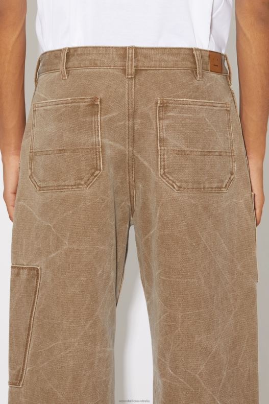 Patch canvas trousers Unisex Toffee Brown Acne Studios R66LJ1053 Apparel