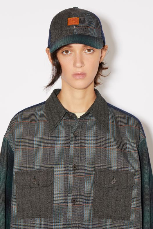 Patchwork shirt Unisex Blue/Green Acne Studios R66LJ26 Apparel