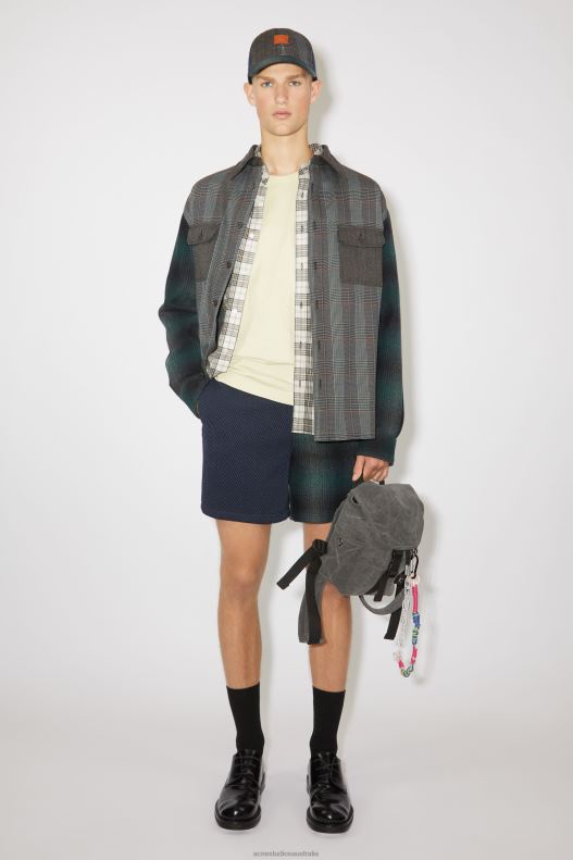 Patchwork shirt Unisex Blue/Green Acne Studios R66LJ904 Apparel