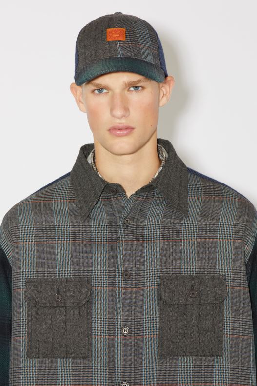 Patchwork shirt Unisex Blue/Green Acne Studios R66LJ904 Apparel