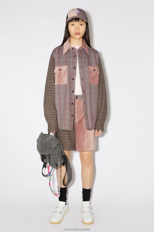 Patchwork shirt Unisex Pink/Purple Acne Studios R66LJ28 Apparel