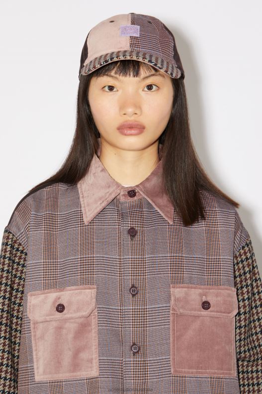 Patchwork shirt Unisex Pink/Purple Acne Studios R66LJ28 Apparel