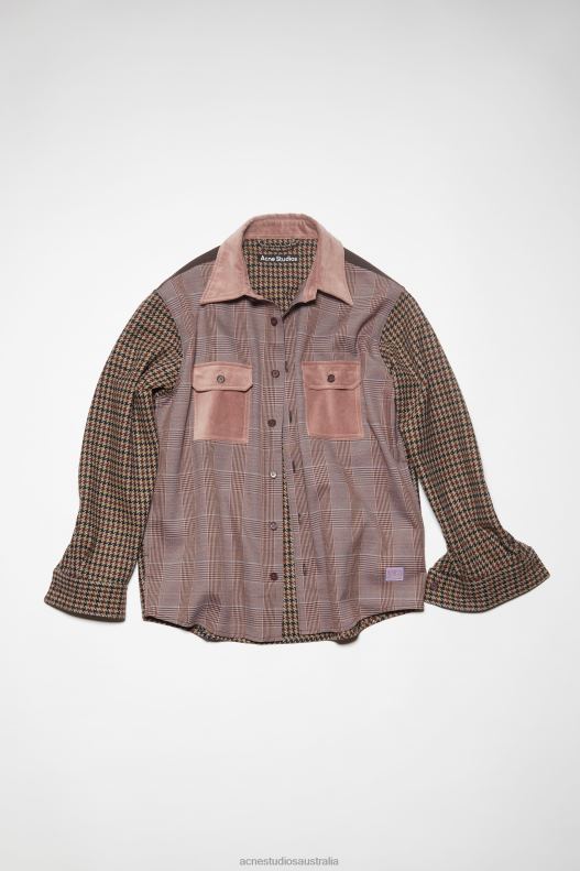 Patchwork shirt Unisex Pink/Purple Acne Studios R66LJ28 Apparel