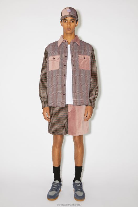 Patchwork shirt Unisex Pink/Purple Acne Studios R66LJ906 Apparel