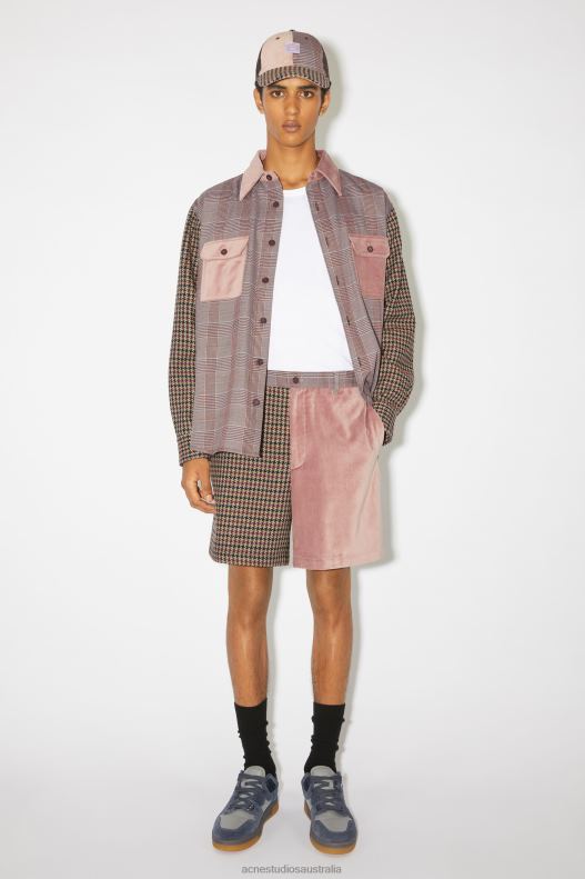 Patchwork shorts Unisex Pink/Purple Acne Studios R66LJ1075 Apparel