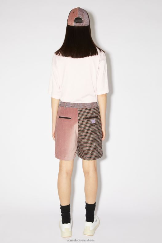 Patchwork shorts Unisex Pink/Purple Acne Studios R66LJ337 Apparel