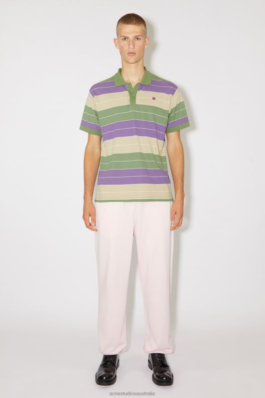 Polo t-shirt - Regular fit Unisex Purple/Green Acne Studios R66LJ1137 Apparel