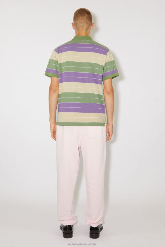 Polo t-shirt - Regular fit Unisex Purple/Green Acne Studios R66LJ1137 Apparel