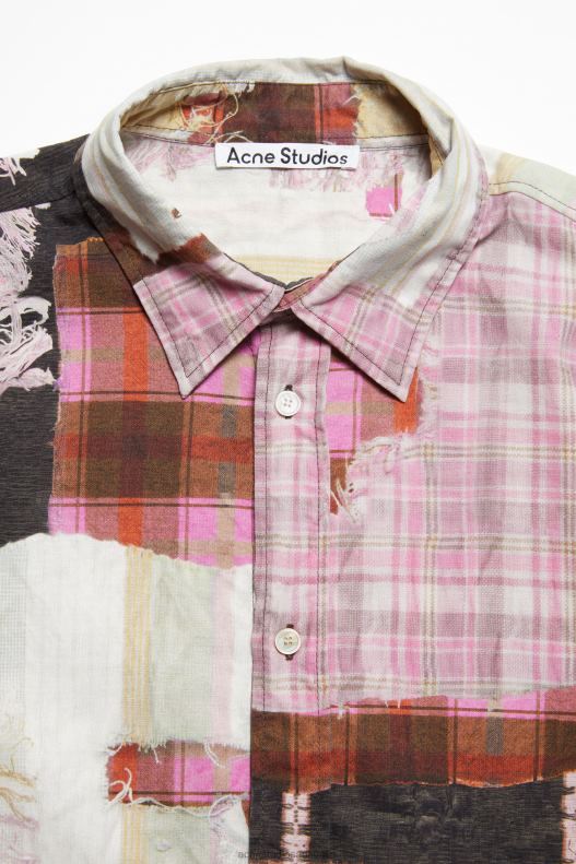 Print button-up shirt Pink Multicolor Acne Studios R66LJ993 Apparel