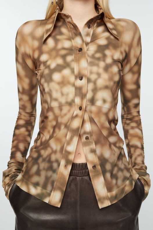 Print shirt Dark Brown Acne Studios R66LJ169 Apparel