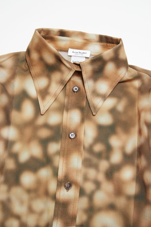 Print shirt Dark Brown Acne Studios R66LJ169 Apparel