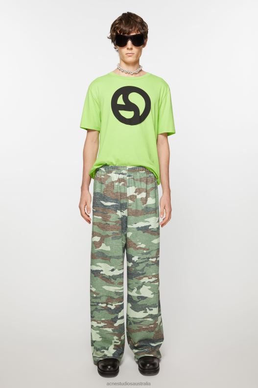 Print sweatpants Khaki Green Acne Studios R66LJ1044 Apparel