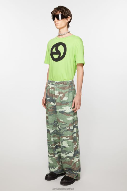 Print sweatpants Khaki Green Acne Studios R66LJ1044 Apparel