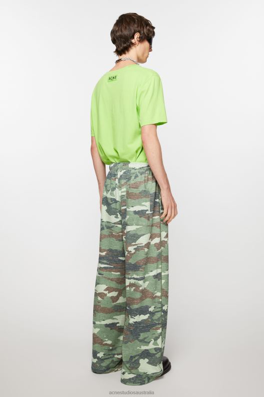 Print sweatpants Khaki Green Acne Studios R66LJ1044 Apparel