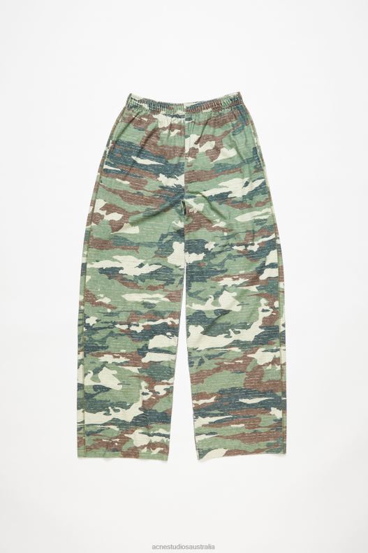 Print sweatpants Khaki Green Acne Studios R66LJ1044 Apparel