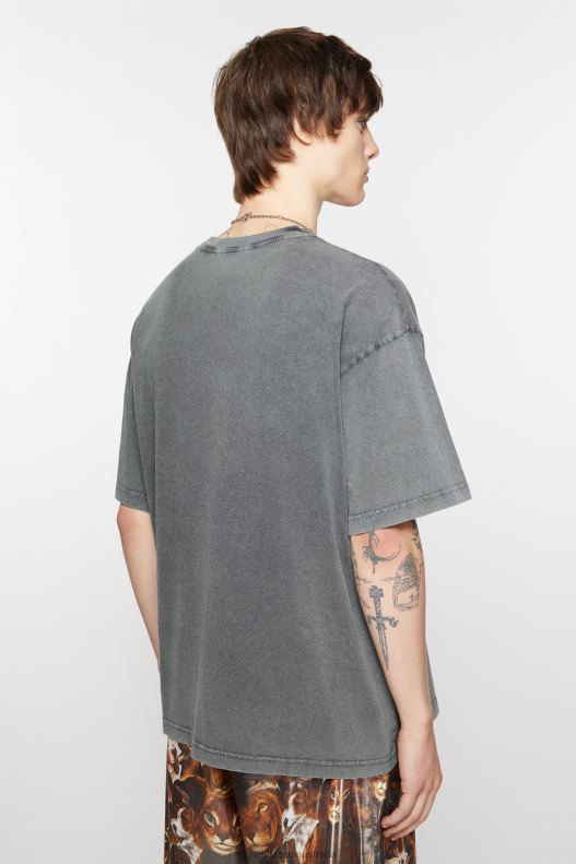 Print t-shirt - Relaxed fit Faded Black Acne Studios R66LJ1087 Apparel