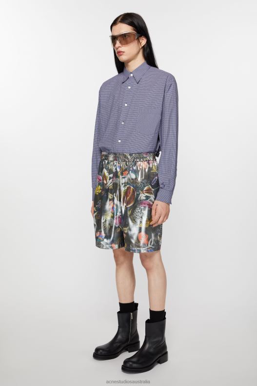 Printed shorts Black Multicolor Acne Studios R66LJ1068 Apparel