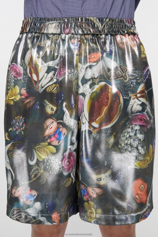 Printed shorts Black Multicolor Acne Studios R66LJ1068 Apparel