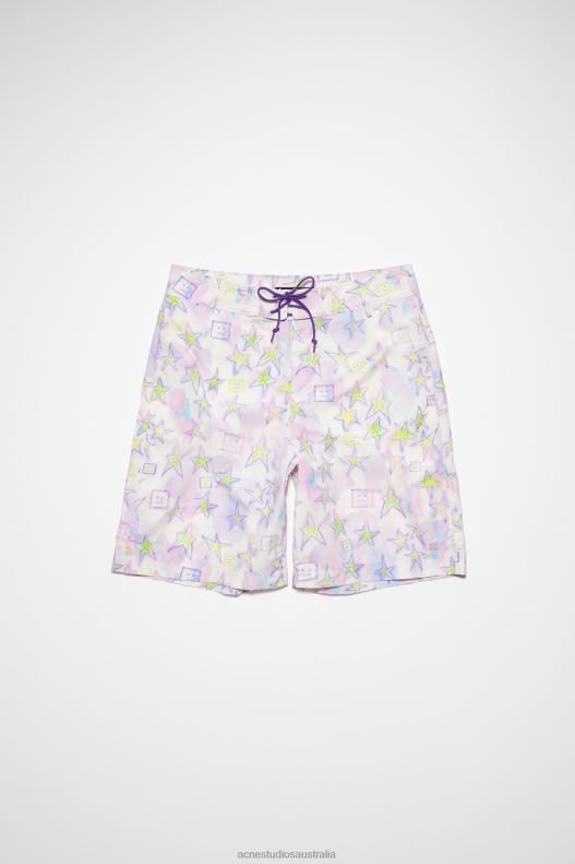 Printed swim shorts Unisex Pale Pink/Multi Acne Studios R66LJ1140 Apparel