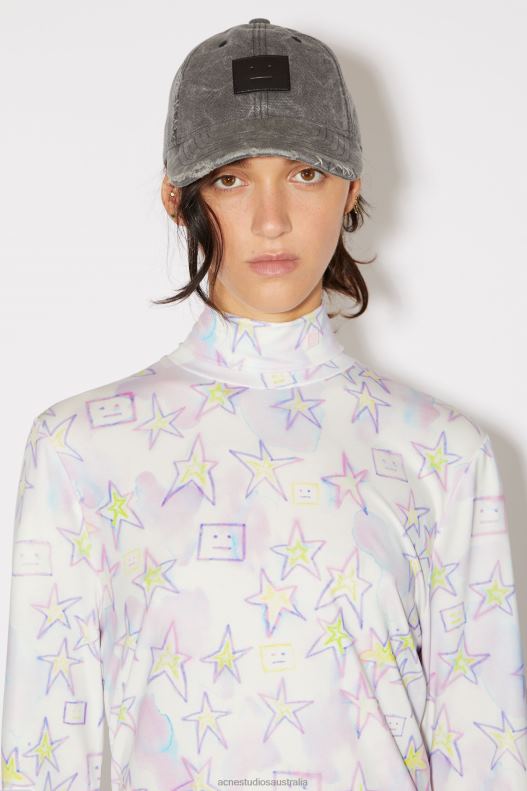 Printed top - fitted fit Unisex Pale Pink/Multi Acne Studios R66LJ393 Apparel