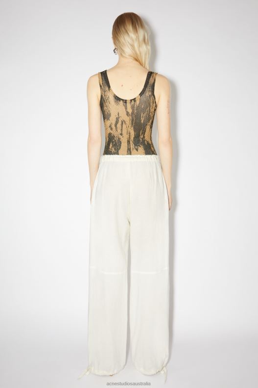 Relaxed drawstring trousers Warm White Acne Studios R66LJ321 Apparel