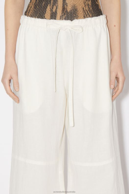 Relaxed drawstring trousers Warm White Acne Studios R66LJ321 Apparel