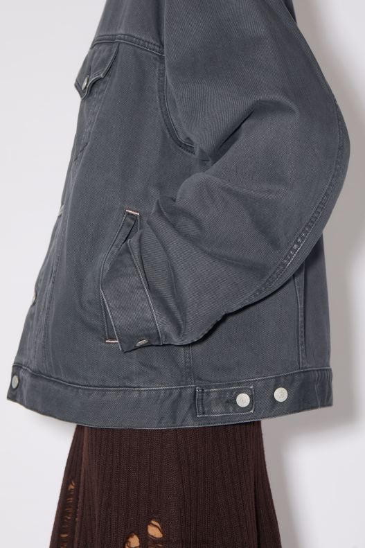 Relaxed fit denim jacket Dark Grey Acne Studios R66LJ46 Apparel