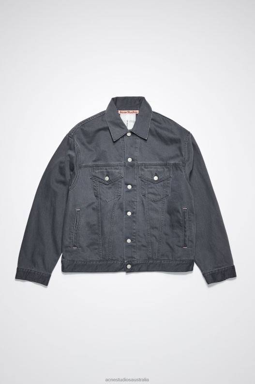 Relaxed fit denim jacket Dark Grey Acne Studios R66LJ46 Apparel